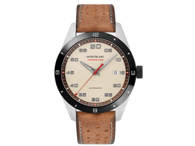 AUTOMATIC MEN'S WATCH STEEL /LEATHER LIMITED EDITION TIME WALKER AUTOMATIC DATE MONTBLANC 118494